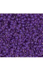 Miyuki rocailles Perlen 11/0 - Semi frosted dark lilac lined light amethyst 11-1932